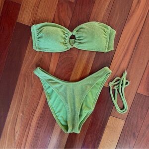 MOSS GREEN BIKINI SET STRAPLESS